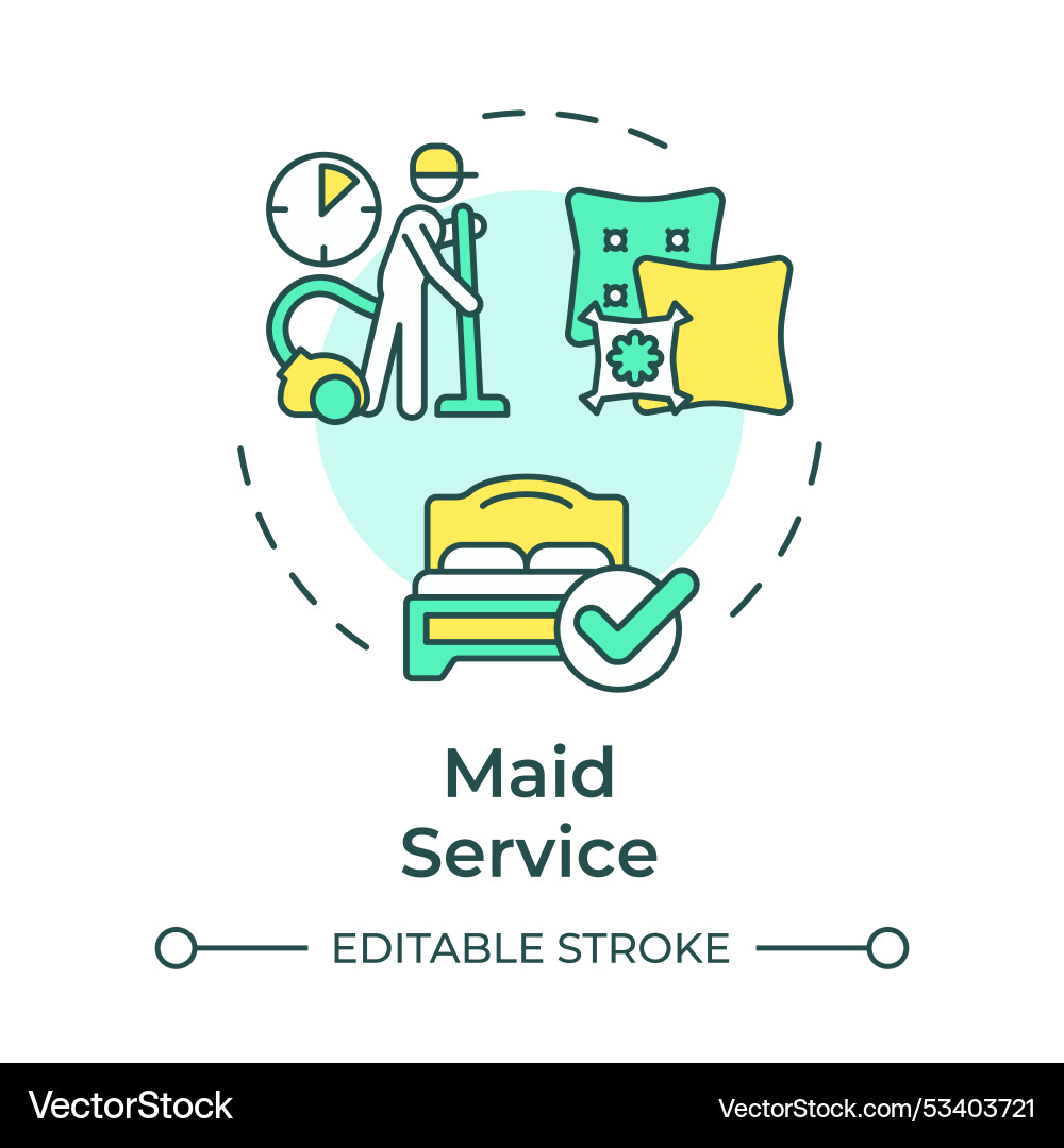 Maid service multi color concept icon Maid service multi color concept icon Vector Image