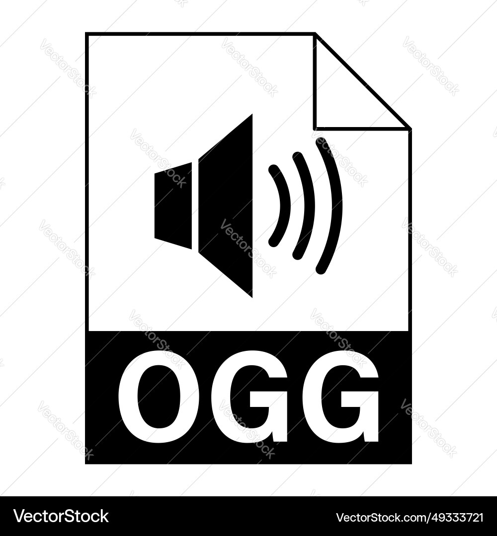 Modern flat design of ogg file icon for web Modern flat design of ogg file icon for web vector image