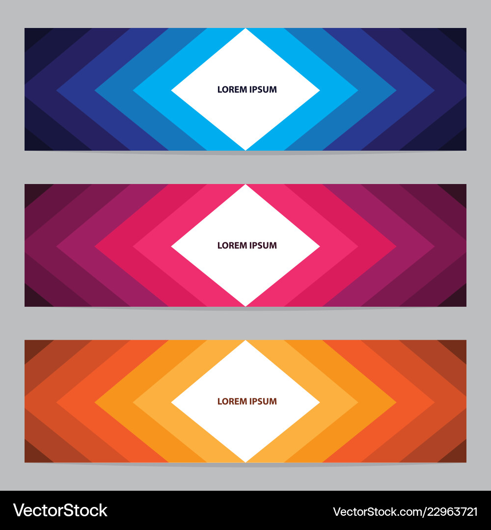 Modern horizontal banners set Modern horizontal banners set vector image