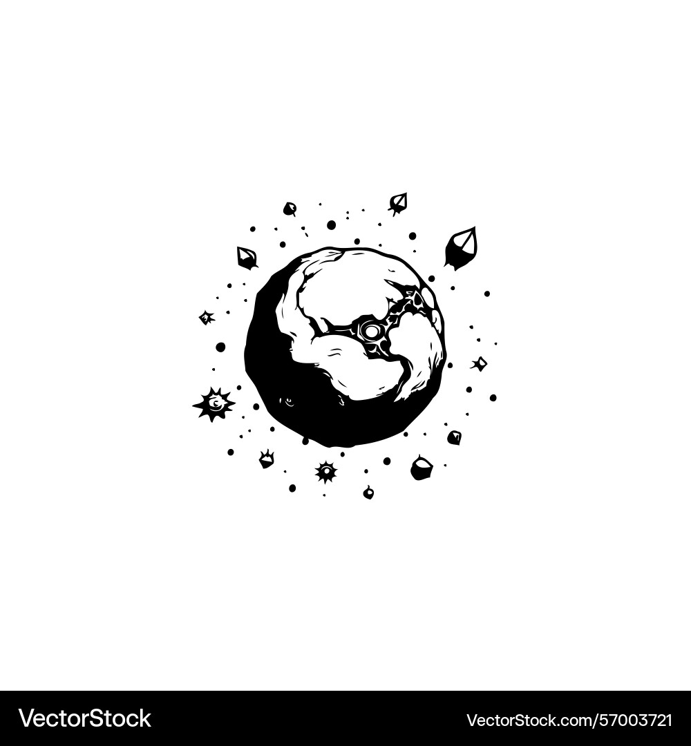 Monochromatic space a symbolic representation Vector Image