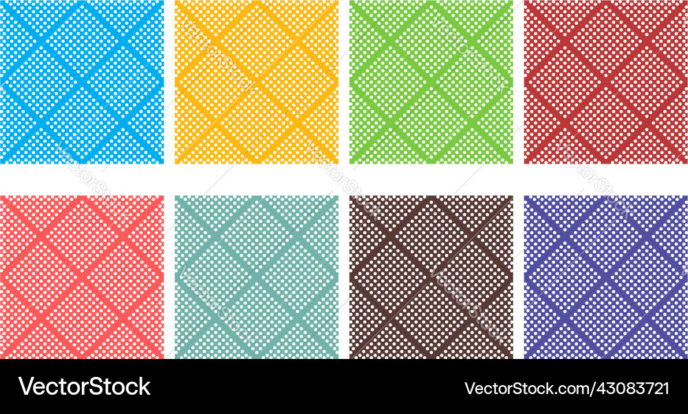 Mosaic seamless repeatable pattern background set Mosaic seamless repeatable pattern background set Vector Image