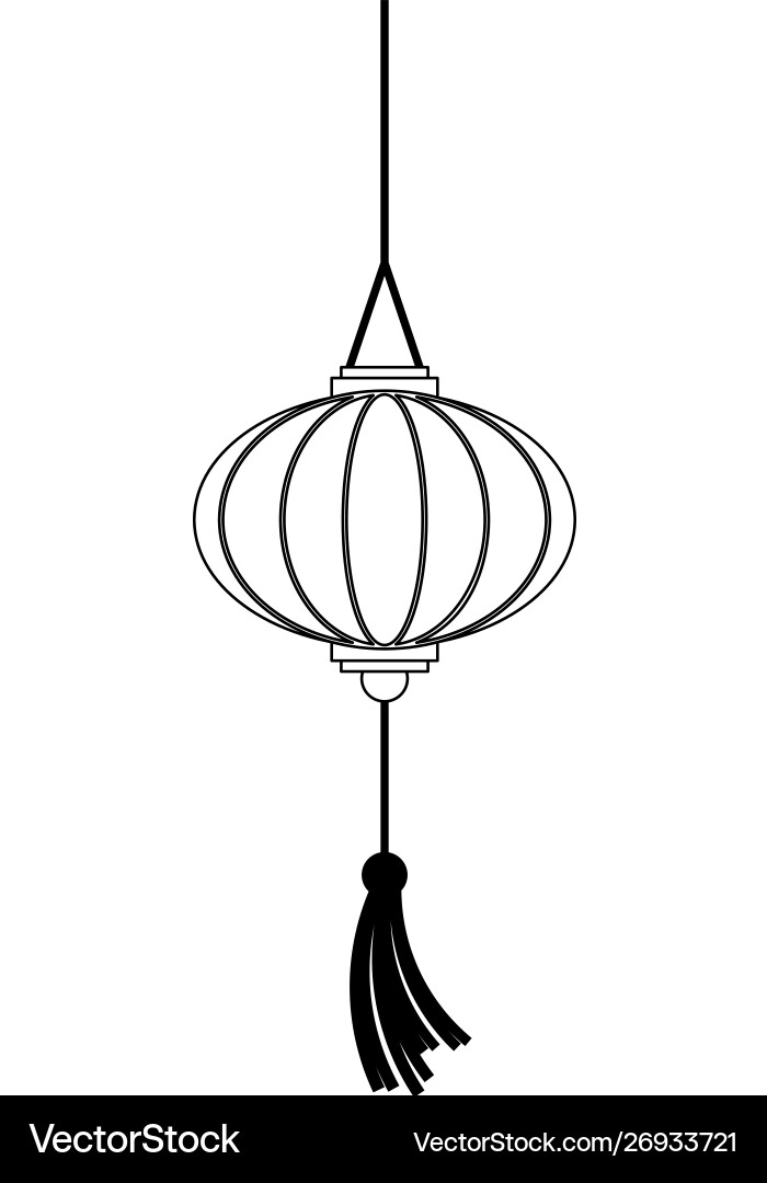 Oriental chinese lantern decoration cartoon Oriental chinese lantern decoration cartoon vector image