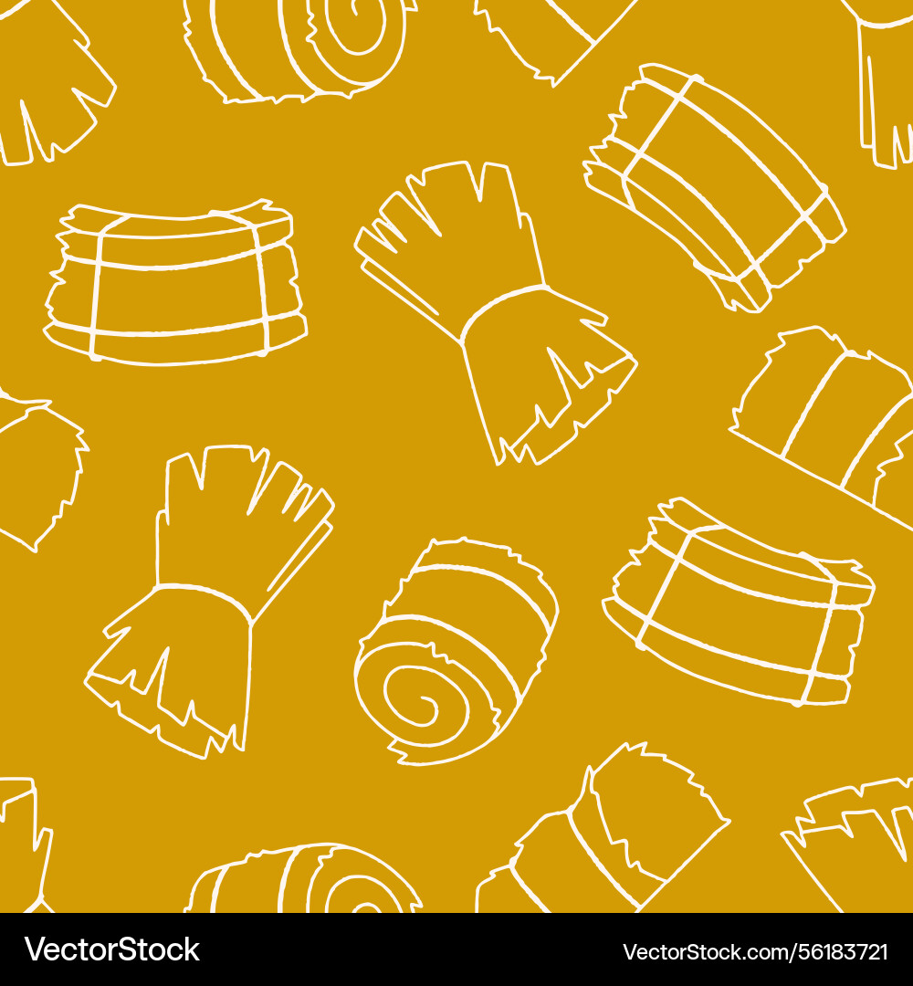 Outline hay seamless pattern background Outline hay seamless pattern background vector image