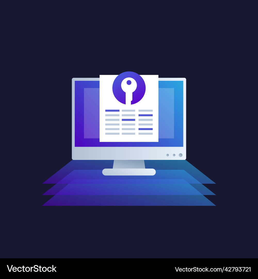 Private key for access icon Vector Image