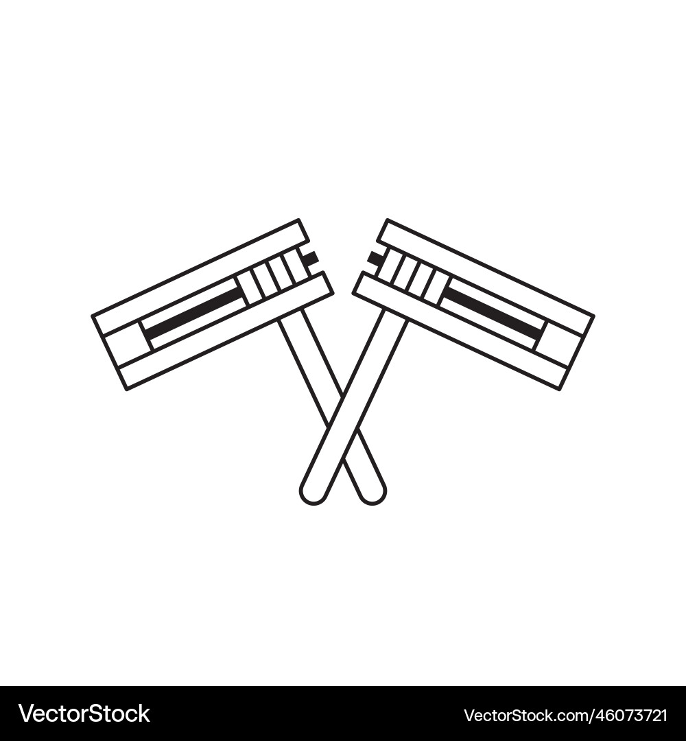 Purim grogger in linear style Purim grogger in linear style vector image