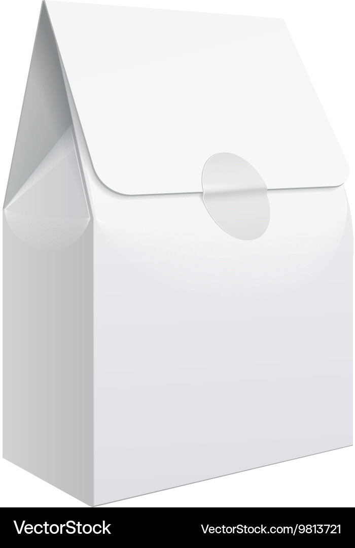 Realistic white blank template packaging for food Vector Image