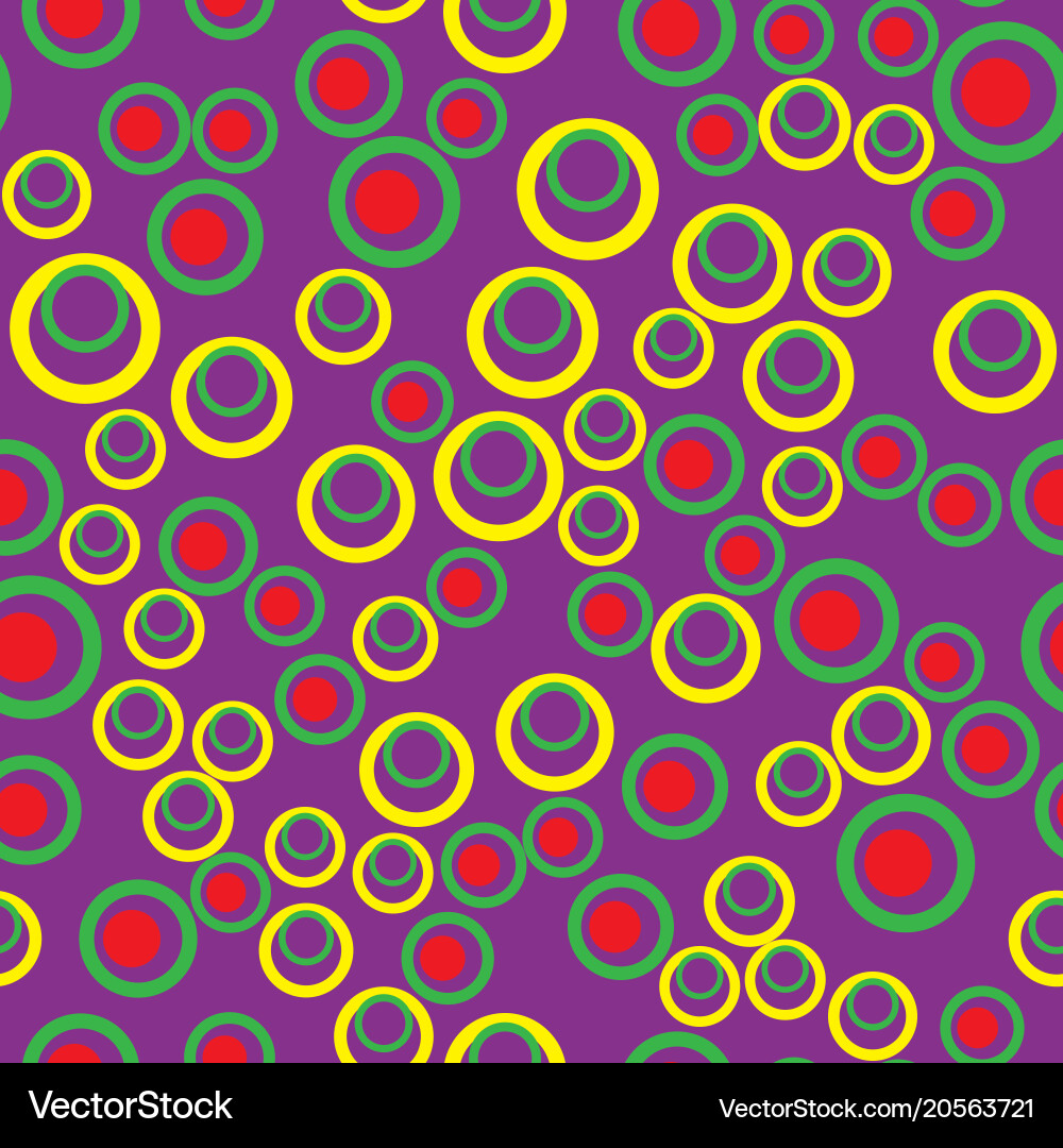 Seamless pattern with dots and round shapes vector image
