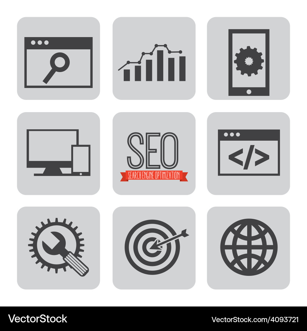 Search engine optimization Vector Image