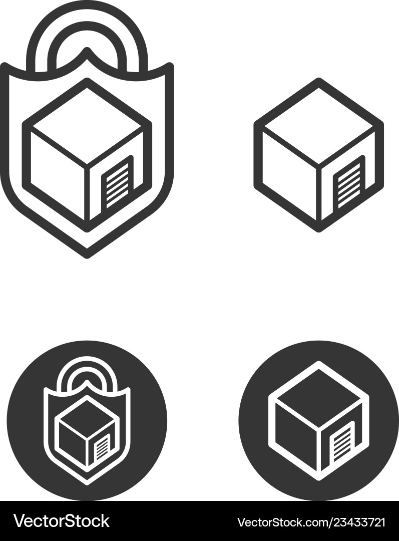 Secure Storage Cube Icon vector image