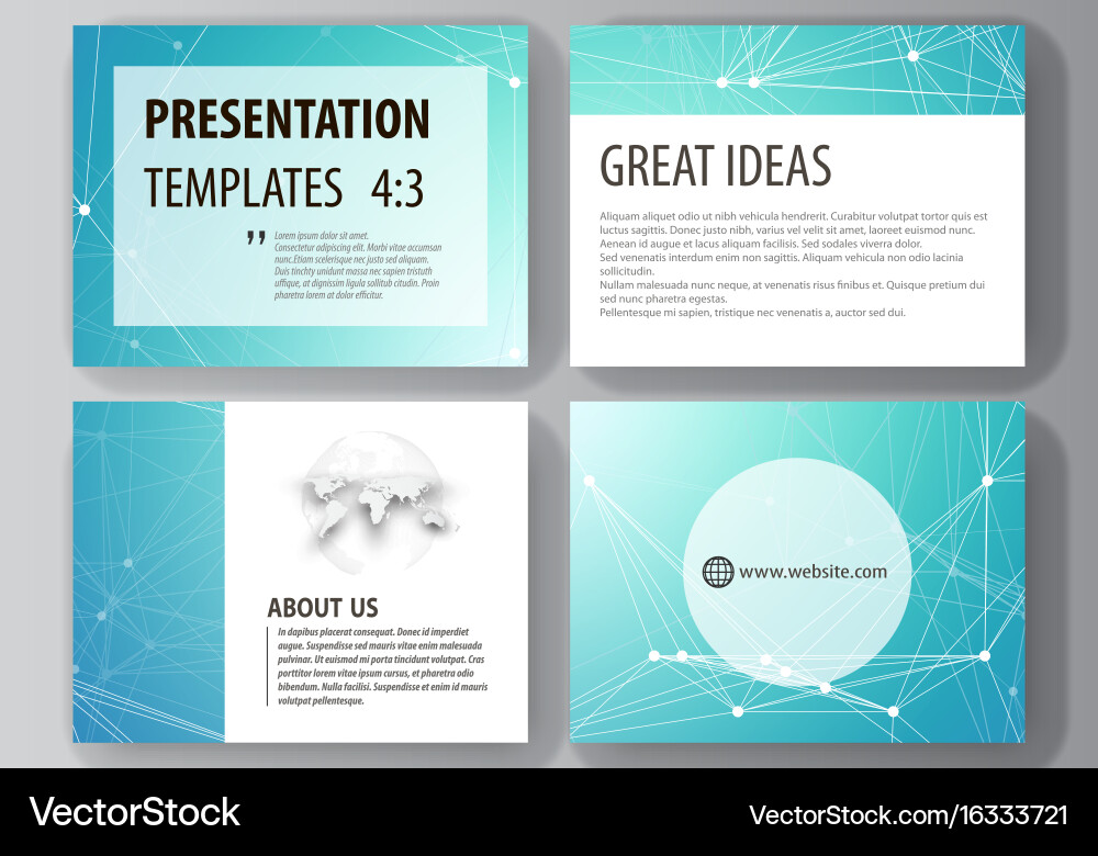 Set of business templates for presentation slides vector image
