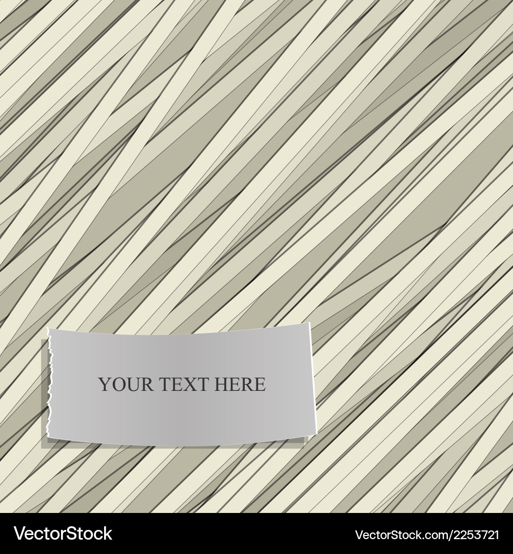 Stripe pattern with label for text vector image