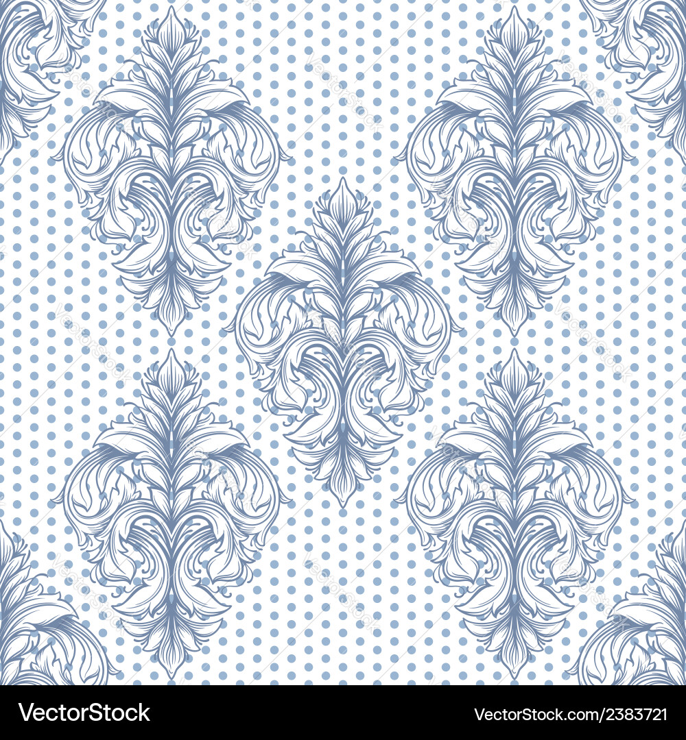 Victorian Damask Pattern Vector Image
