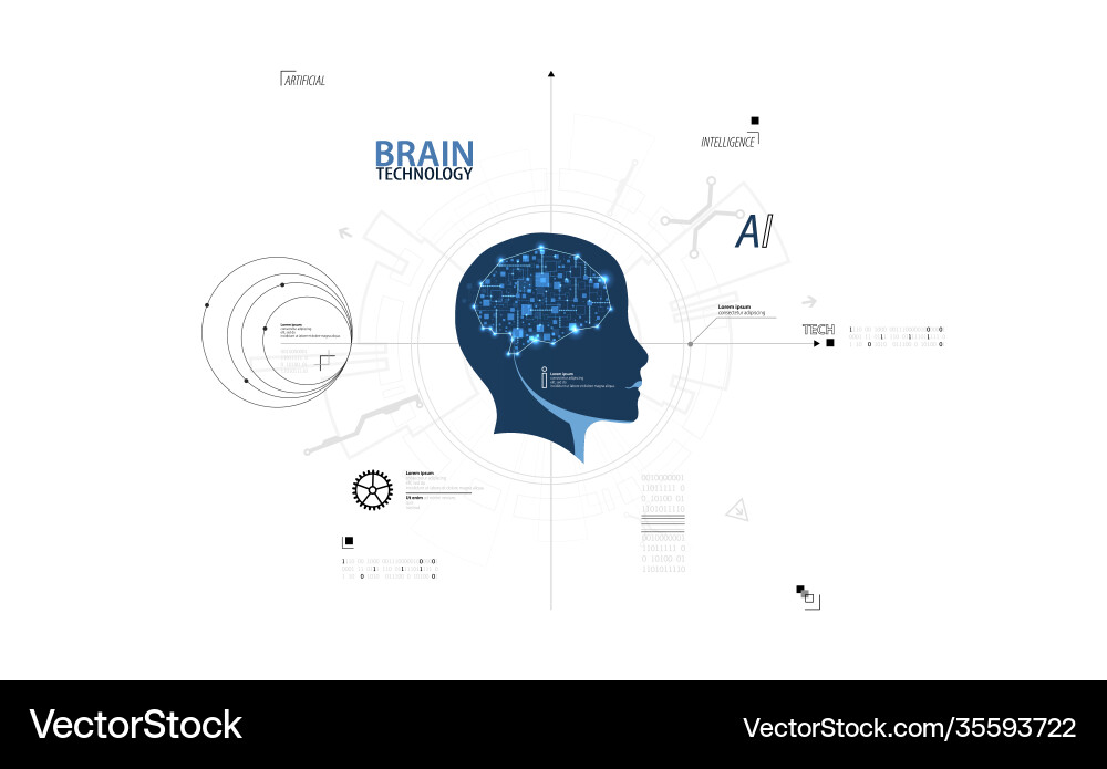 AI Technology & Neural Networks Vector Image
