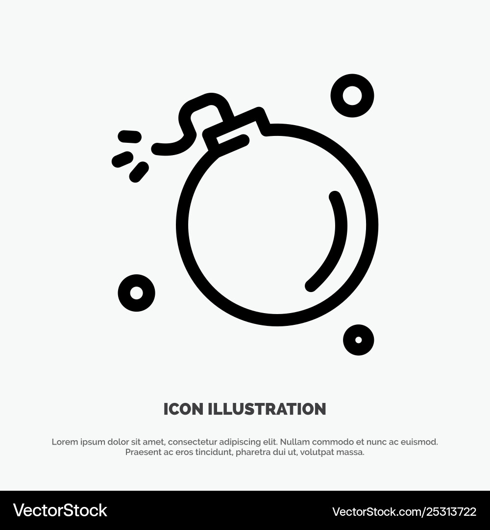 Bomb comet explosion meteor science line icon Bomb comet explosion meteor science line icon Vector Image