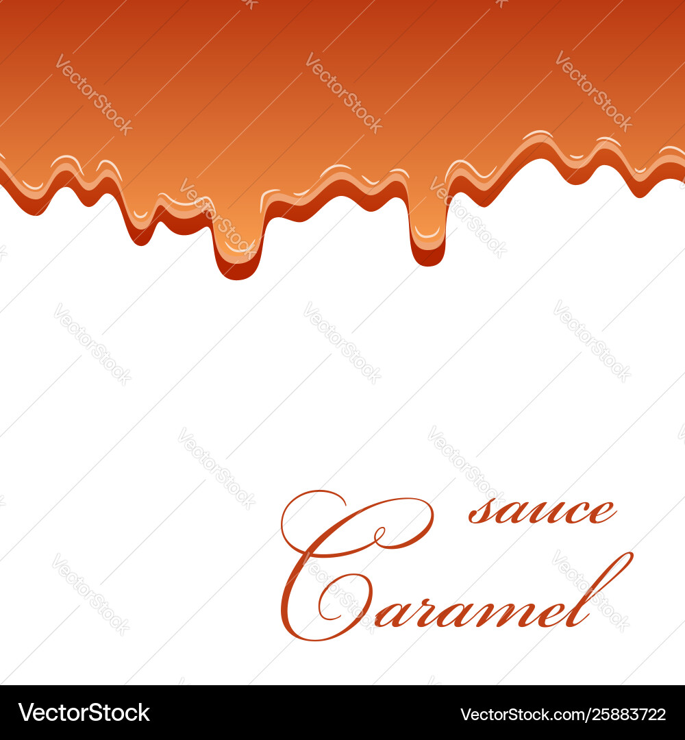 Caramel sauce seamless pattern 3d drop Caramel sauce seamless pattern 3d drop vector image