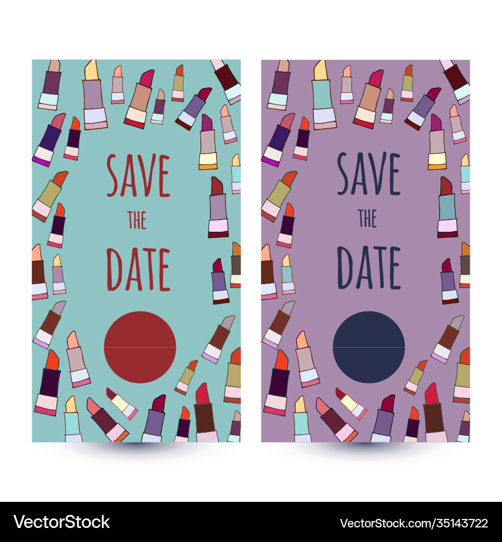 Card templates invitations save date Vector Image