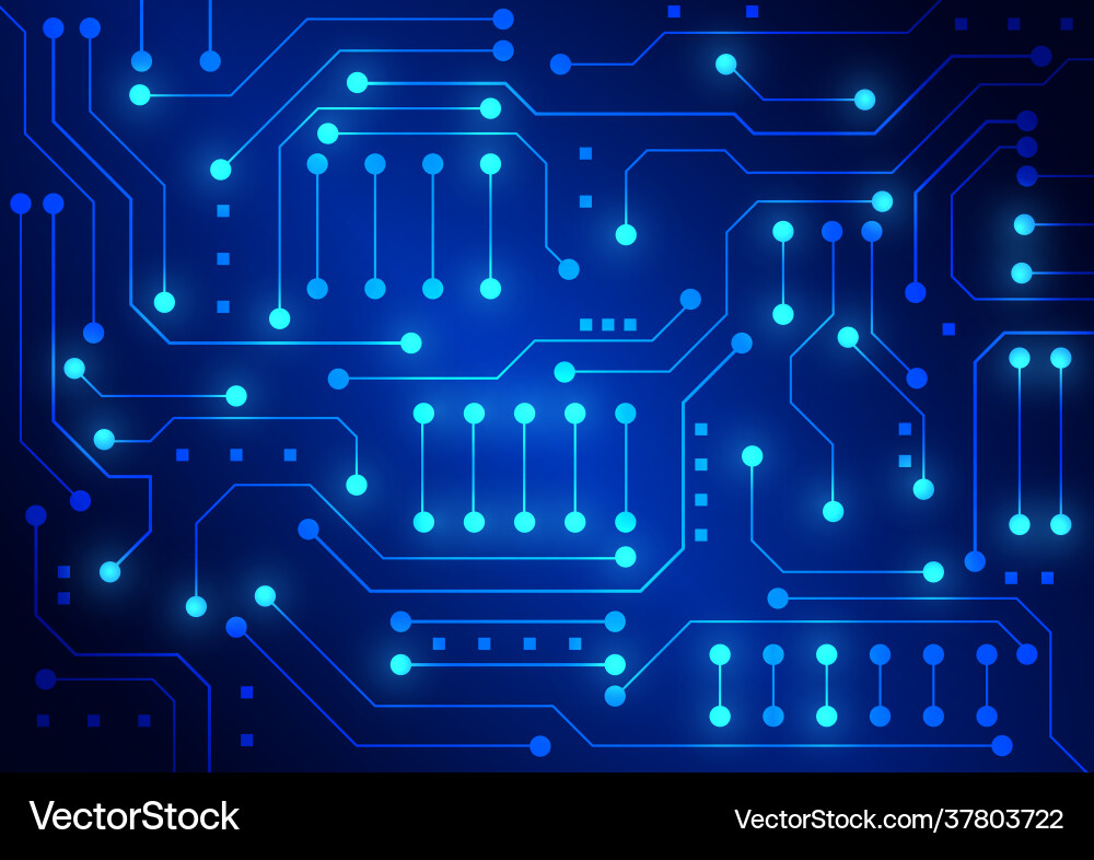 Circuit technology background with hi-tech Circuit technology background with hi-tech vector image