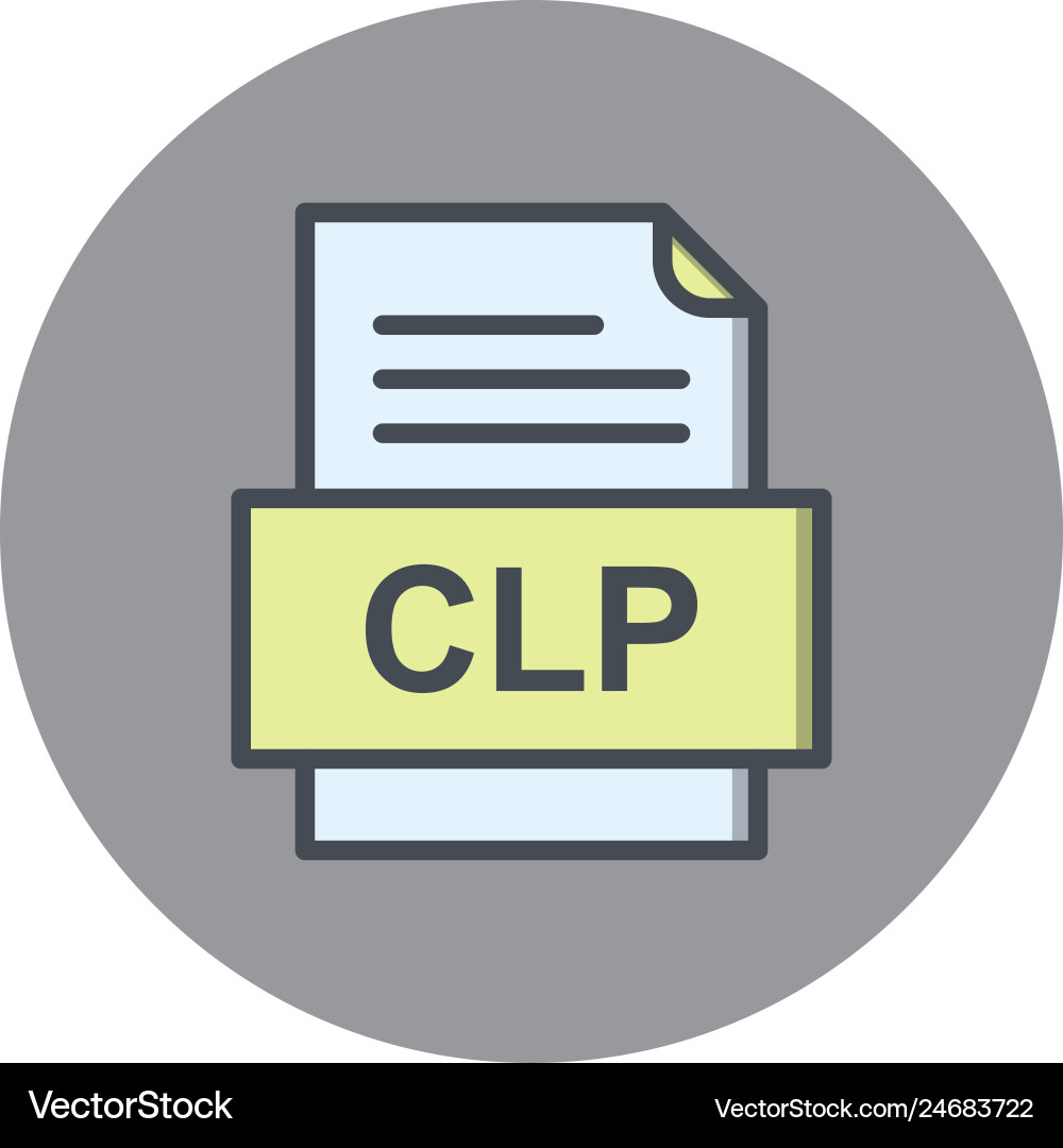 Clp file document icon vector image