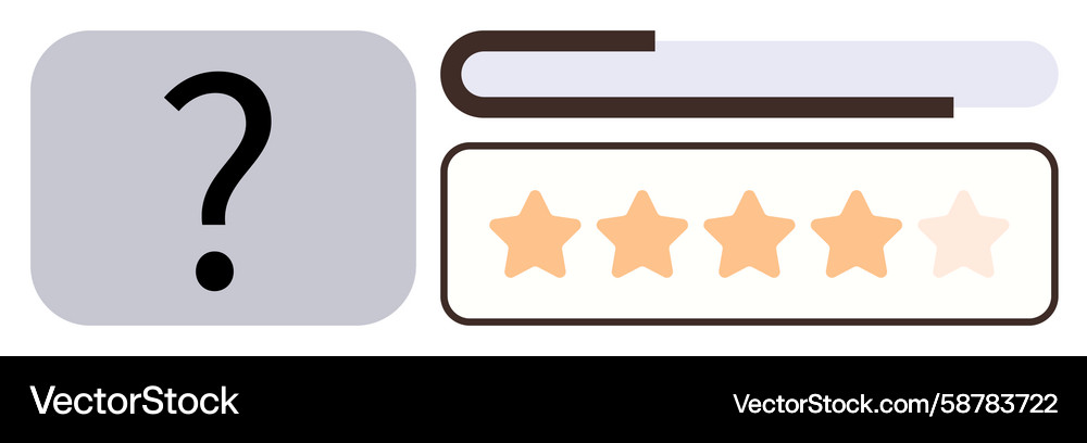 Customer feedback and rating system with question Customer feedback and rating system with question Vector Image
