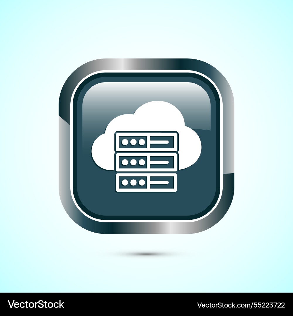 Data center icon design computer server Data center icon design computer server vector image