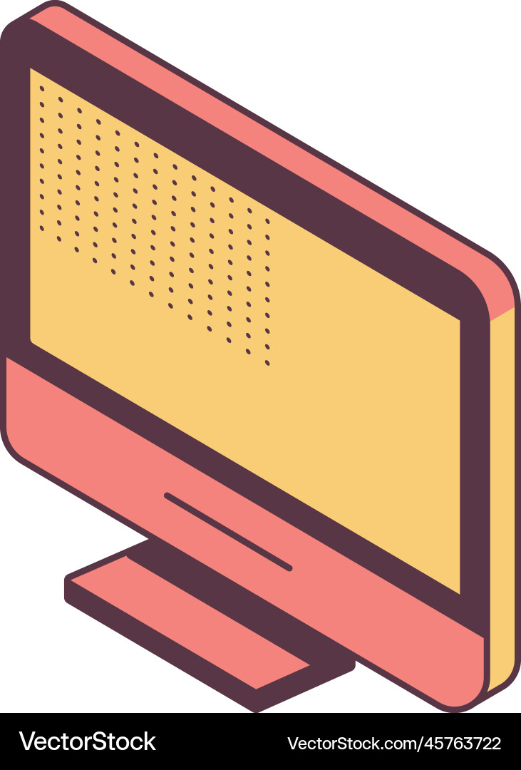 Desktop computer tech vector image