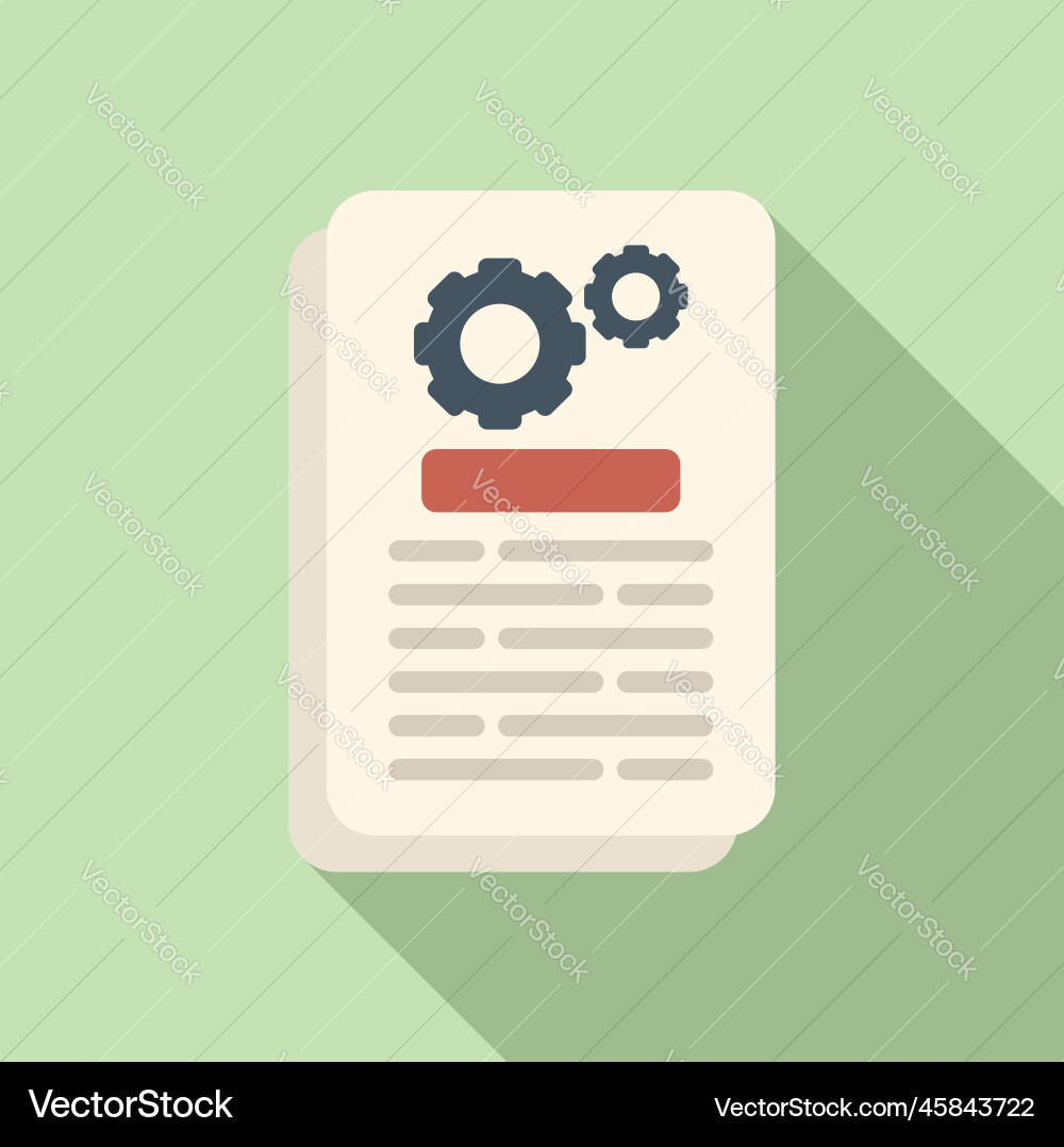Digital document icon flat data paper vector image