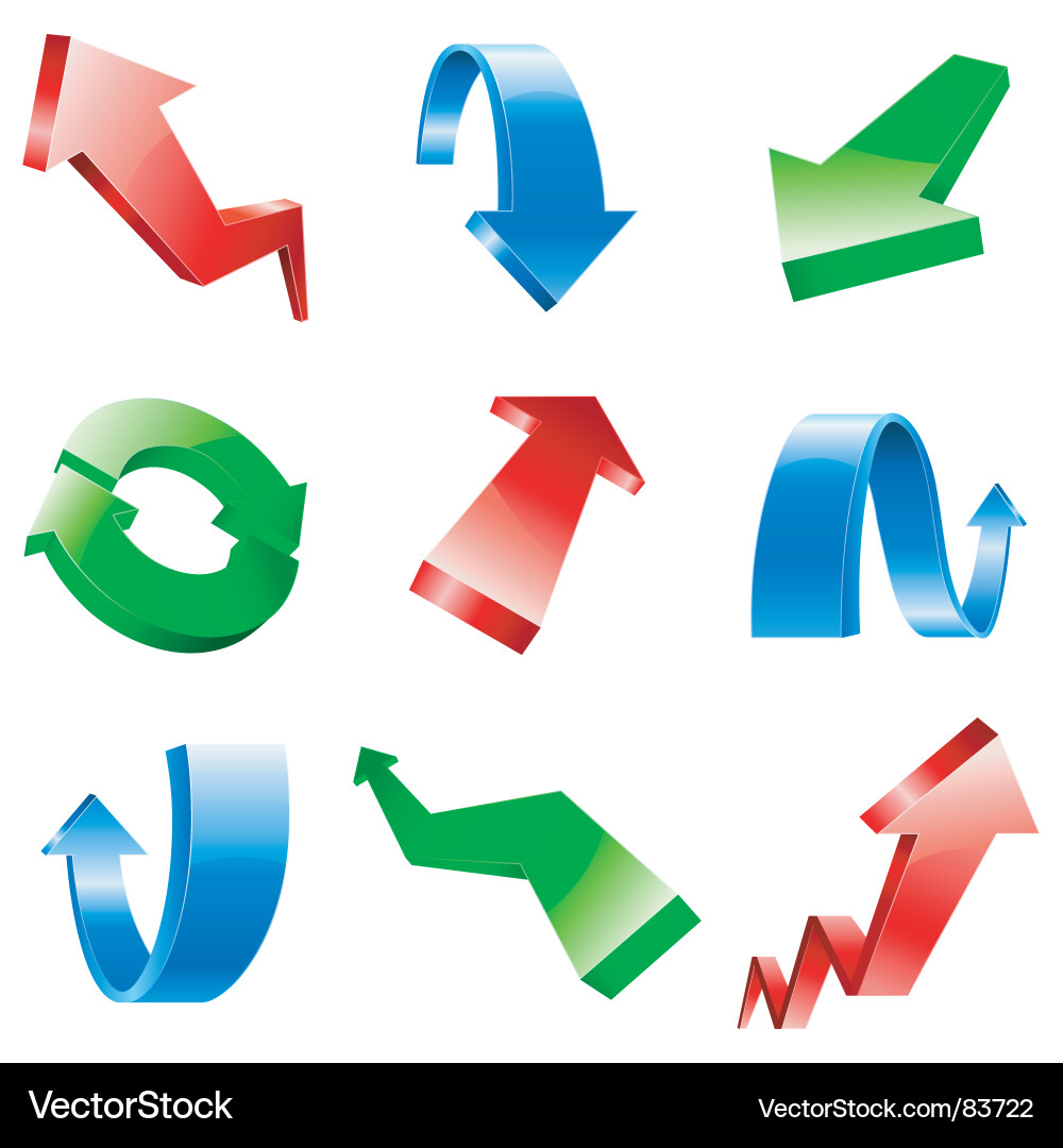Dynamic Arrow Set vector image