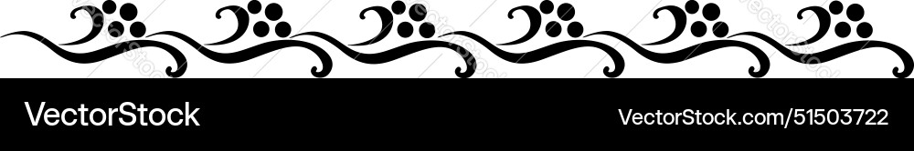 Elegant divider for text border of swirls Vector Image