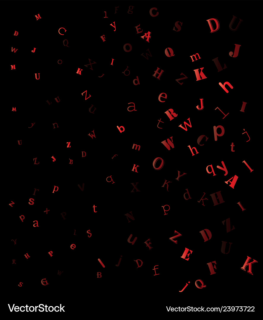 Falling random letters alphabet beautiful Falling random letters alphabet beautiful vector image