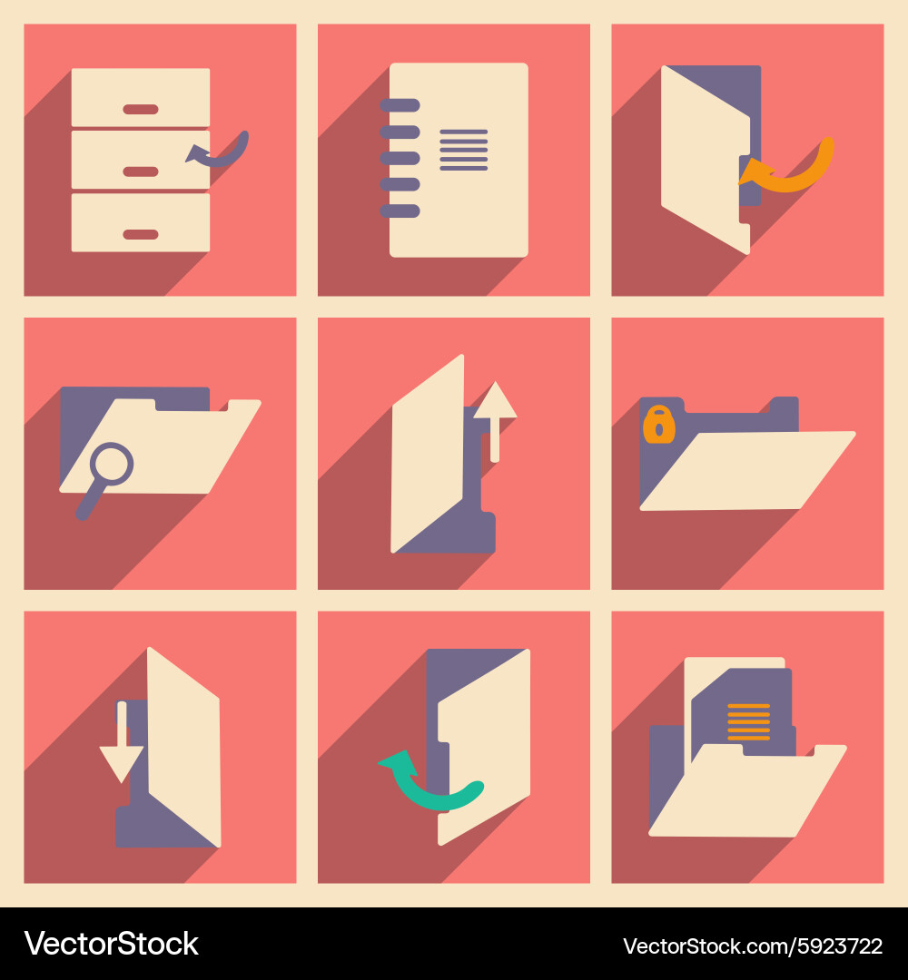 Flat with shadow concept and mobile application Vector Image