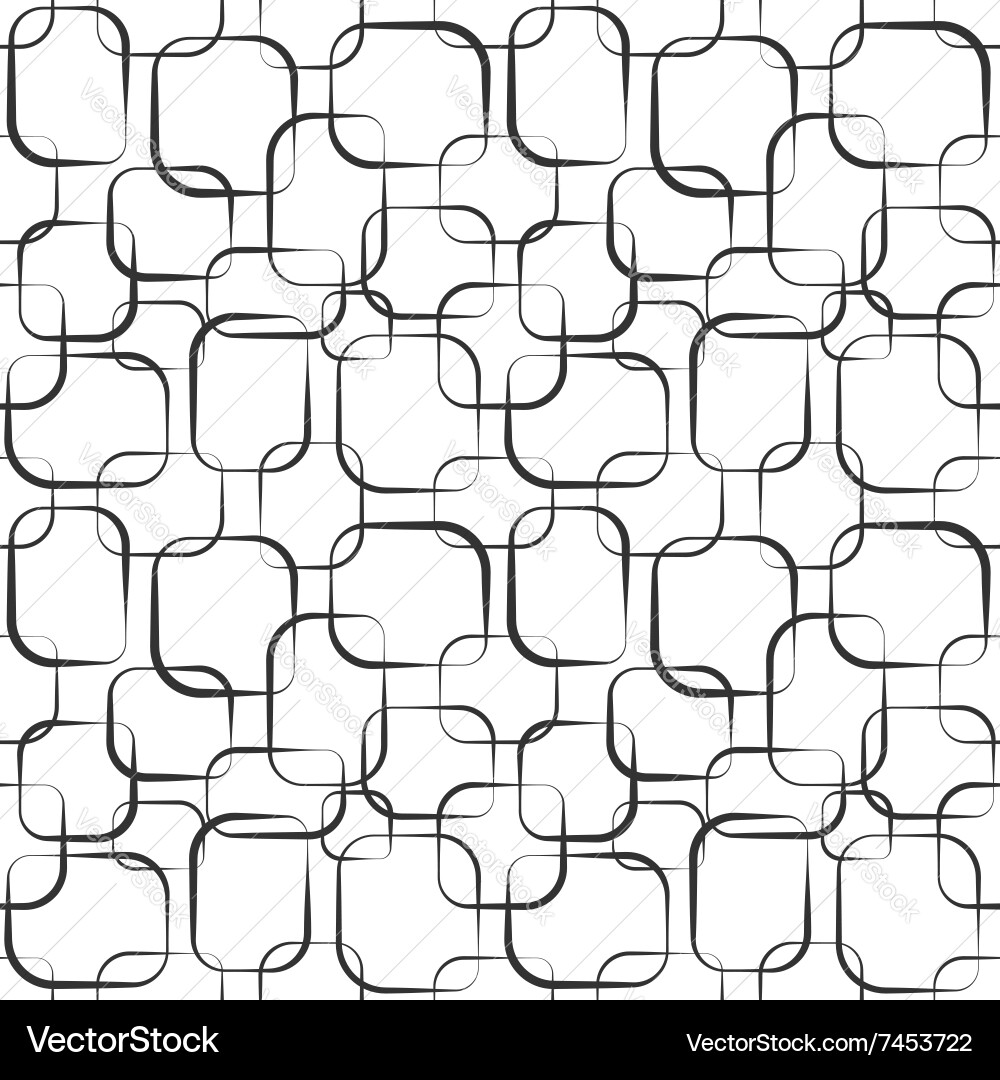 Geometric Seamless Pattern - Rounded Squares vector image