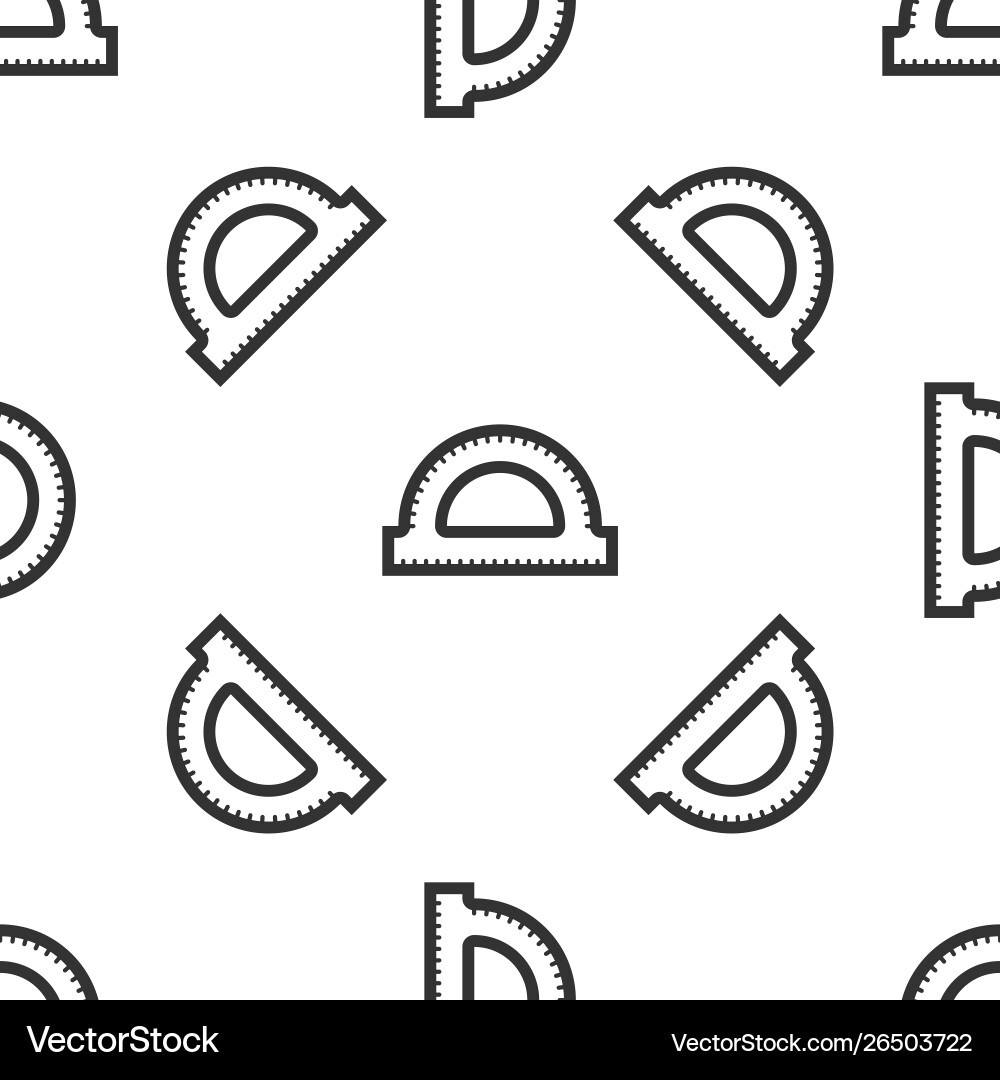 Grey protractor grid for measuring degrees icon Vector Image