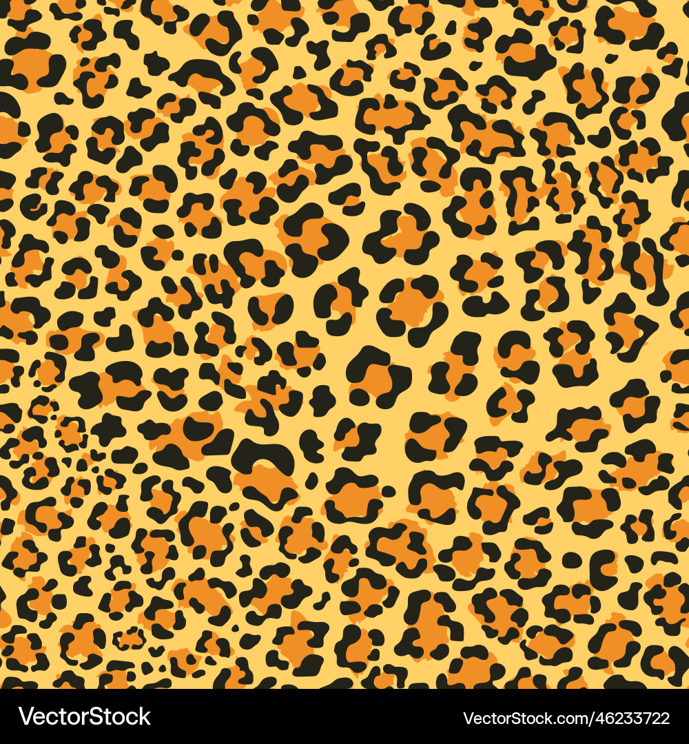 Leopard Print Seamless Pattern vector image