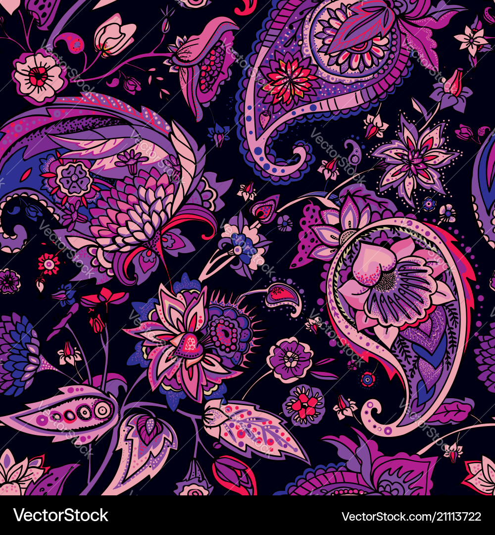 Oriental Paisley Pattern vector image