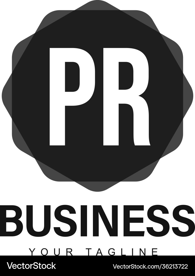Pr initial a logo design with abstract style Pr initial a logo design with abstract style vector image