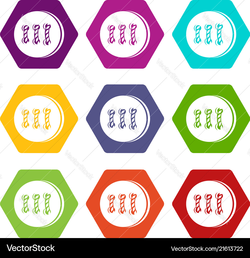 Retro button icons set 9 Retro button icons set 9 Vector Image