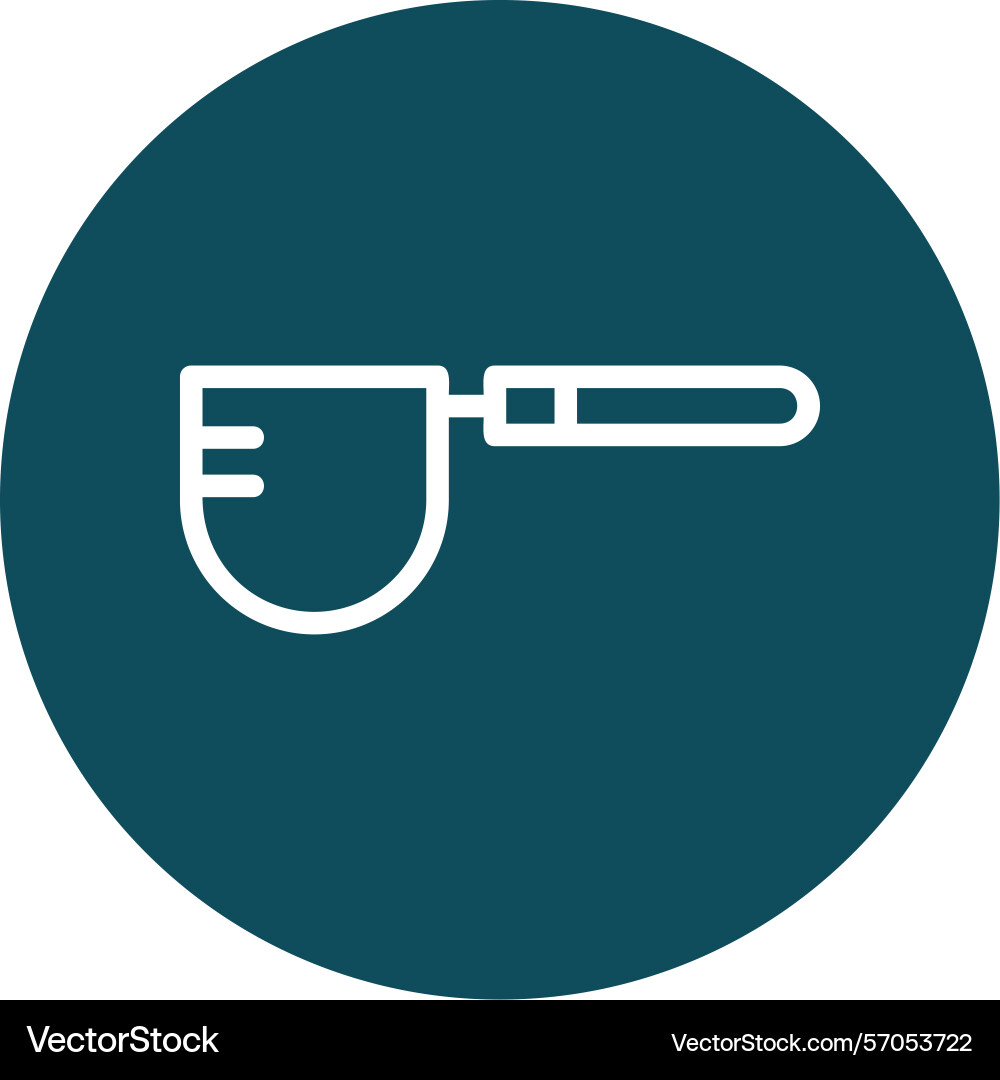 Scoop line circle style icon design Vector Image