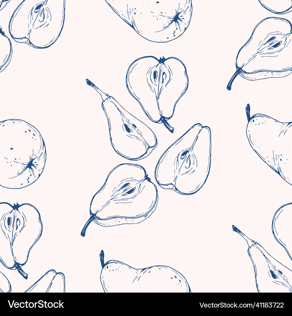 Seamless pattern with pears Seamless pattern with pears vector image