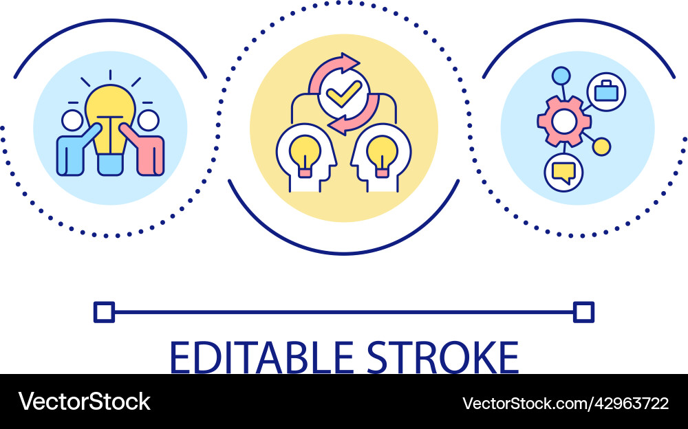 Share ideas and expertise loop concept icon Vector Image