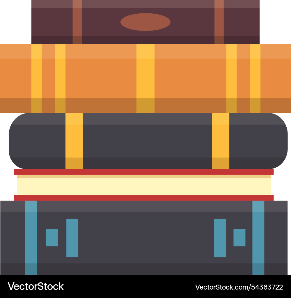 Stacked Books: Learning and Knowledge vector image