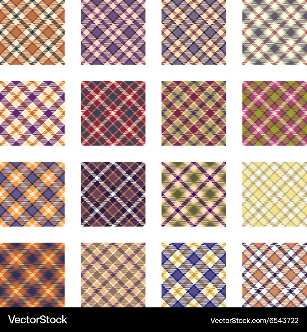 Tartan Pattern Collection vector image
