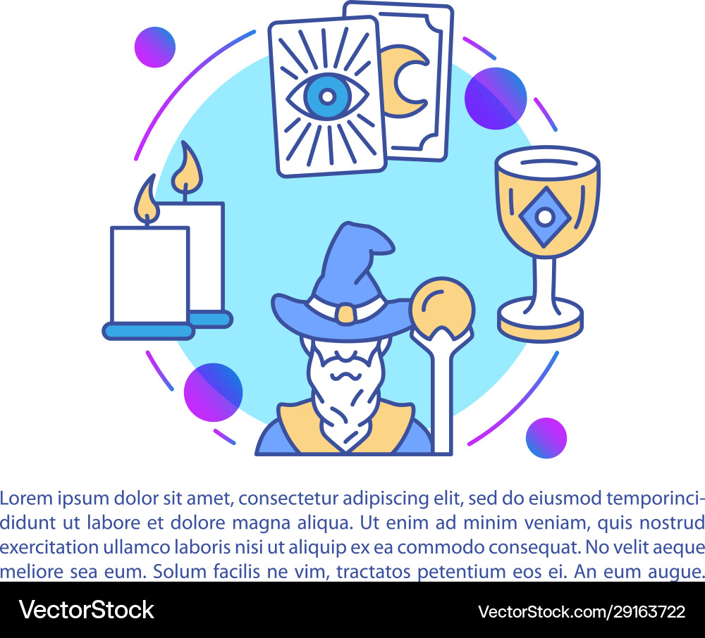 Witchcraft article page template brochure Witchcraft article page template brochure vector image