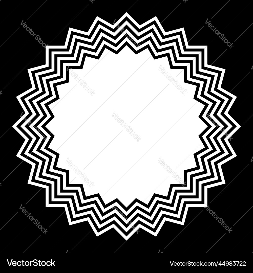 Zig zag Linien Muster für runden Rahmen Zig zag Linien Muster für runden Rahmen vektorbild