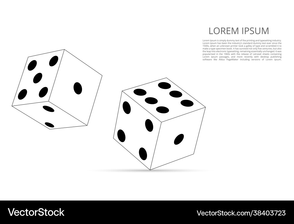 Abstract design dice in flight concept vector image