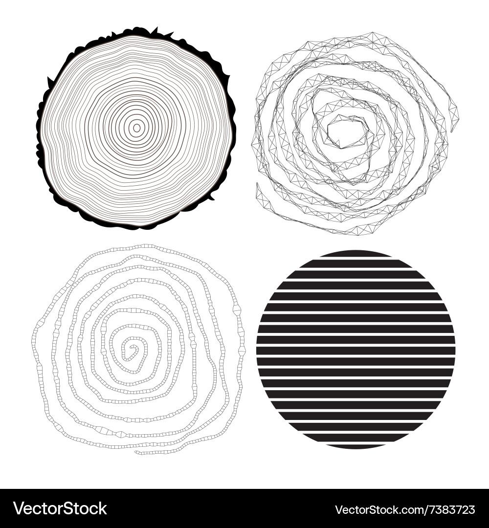 Black abstract patterns on a white background Vector Image