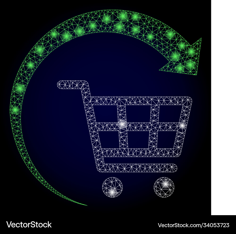 Bright web net repeat shopping cart Bright web net repeat shopping cart vector image