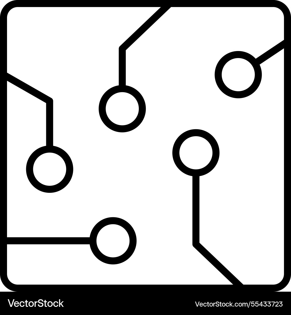Chip processor vector image