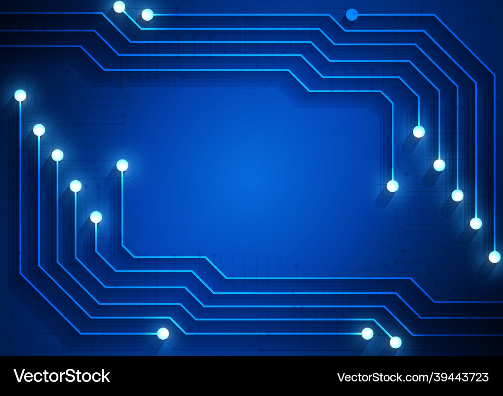 Circuit technology background with hi-tech Circuit technology background with hi-tech vector image