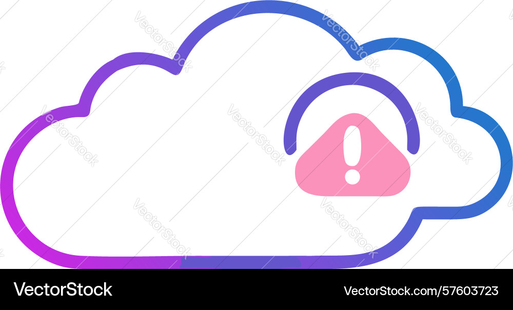 Cloud service interruption icon design generative vector image