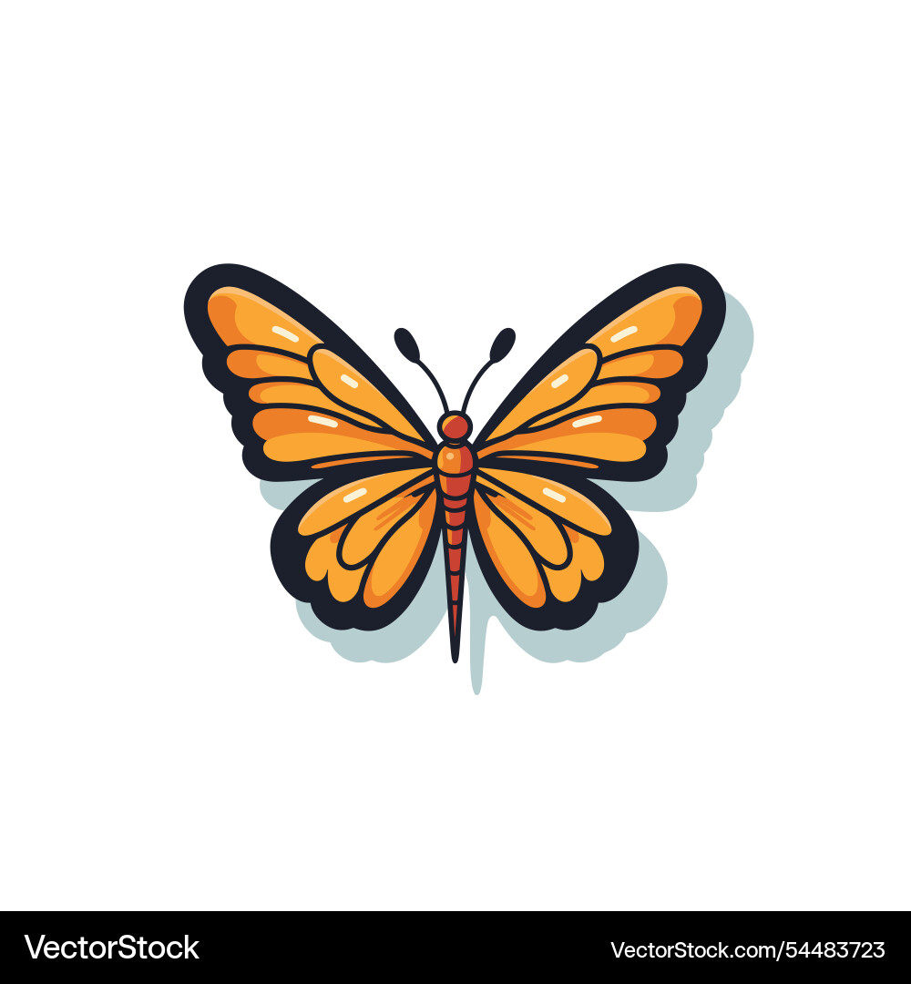 Colorful butterfly displaying intricate patterns Colorful butterfly displaying intricate patterns Vector Image